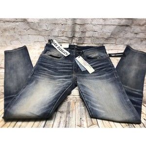 Jordan Craig Denim Jeans Size 30/32 Distressed Oil Stained Super Stretch